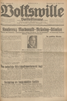 Volkswille : zugleich Volksstimme für Bielitz : Organ der Deutschen Sozialistischen Arbeitspartei in Polen. Jg.18, Nr. 98 (28 April 1932) + dod.