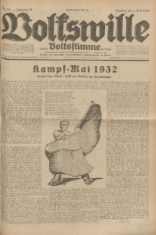 Volkswille : zugleich Volksstimme für Bielitz : Organ der Deutschen Sozialistischen Arbeitspartei in Polen. Jg.18, Nr. 101 (1 Mai 1932) + dod.