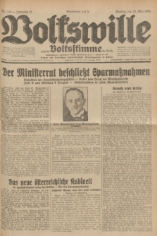 Volkswille : zugleich Volksstimme für Bielitz : Organ der Deutschen Sozialistischen Arbeitspartei in Polen. Jg.18, Nr. 116 (22 Mai 1932) + dod.