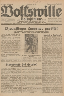 Volkswille : zugleich Volksstimme für Bielitz : Organ der Deutschen Sozialistischen Arbeitspartei in Polen. Jg.18, Nr. 134 (14 Juni 1932) + dod.