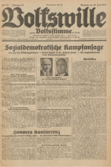 Volkswille : zugleich Volksstimme für Bielitz : Organ der Deutschen Sozialistischen Arbeitspartei in Polen. z Jg.18, Nr. 147 (29 Juni 1932) + dod.