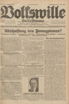 Volkswille : zugleich Volksstimme für Bielitz : Organ der Deutschen Sozialistischen Arbeitspartei in Polen. Jg.18, Nr. 153 (7 Juli 1932) + dod.