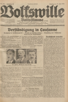 Volkswille : zugleich Volksstimme für Bielitz : Organ der Deutschen Sozialistischen Arbeitspartei in Polen. Jg.18, Nr. 156 (10 Juli 1932) + dod.