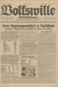 Volkswille : zugleich Volksstimme für Bielitz : Organ der Deutschen Sozialistischen Arbeitspartei in Polen. Jg.18, Nr. 175 (2 August 1932) + dod.