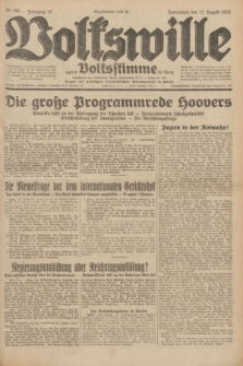 Volkswille : zugleich Volksstimme für Bielitz : Organ der Deutschen Sozialistischen Arbeitspartei in Polen. Jg.18, Nr. 185 (13 August 1932) + dod.