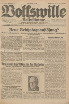 Volkswille : zugleich Volksstimme für Bielitz : Organ der Deutschen Sozialistischen Arbeitspartei in Polen. Jg.18, Nr. 196 (27 August 1932) + dod.