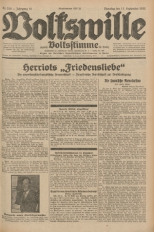 Volkswille : zugleich Volksstimme für Bielitz : Organ der Deutschen Sozialistischen Arbeitspartei in Polen. Jg.18, Nr. 210 (13 September 1932) + dod.