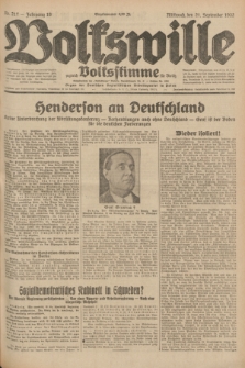 Volkswille : zugleich Volksstimme für Bielitz : Organ der Deutschen Sozialistischen Arbeitspartei in Polen. Jg.18, Nr. 217 (21 September 1932) + dod.