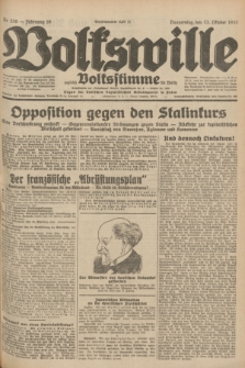 Volkswille : zugleich Volksstimme für Bielitz : Organ der Deutschen Sozialistischen Arbeitspartei in Polen. Jg.18, Nr. 236 (13 Oktober 1932) + dod.
