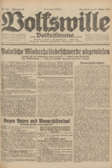 Volkswille : zugleich Volksstimme für Bielitz : Organ der Deutschen Sozialistischen Arbeitspartei in Polen. Jg.18, Nr. 238 (15 Oktober 1932) + dod.