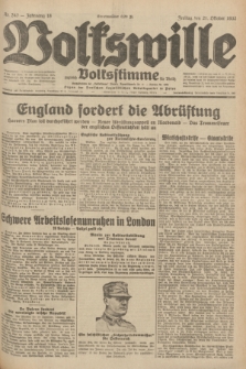 Volkswille : zugleich Volksstimme für Bielitz : Organ der Deutschen Sozialistischen Arbeitspartei in Polen. Jg.18, Nr. 243 (21 Oktober 1932) + dod.