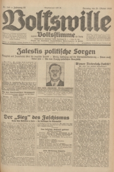 Volkswille : zugleich Volksstimme für Bielitz : Organ der Deutschen Sozialistischen Arbeitspartei in Polen. Jg.18, Nr. 246 (25 Oktober 1932) + dod.