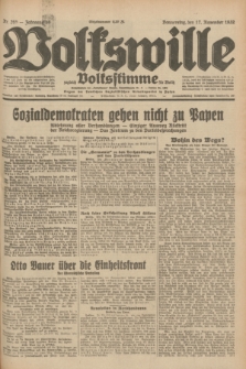 Volkswille : zugleich Volksstimme für Bielitz : Organ der Deutschen Sozialistischen Arbeitspartei in Polen. Jg.18, Nr. 265 (17 November 1932) + dod.