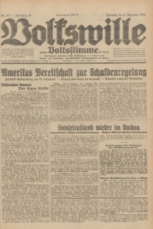 Volkswille : zugleich Volksstimme für Bielitz : Organ der Deutschen Sozialistischen Arbeitspartei in Polen. Jg.18, Nr. 281 (6 Dezember 1932) + dod.
