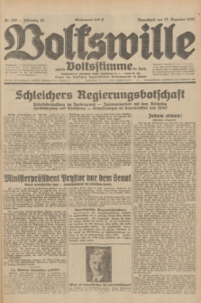 Volkswille : zugleich Volksstimme für Bielitz : Organ der Deutschen Sozialistischen Arbeitspartei in Polen. Jg.18, Nr. 290 (17 Dezember 1932) + dod.