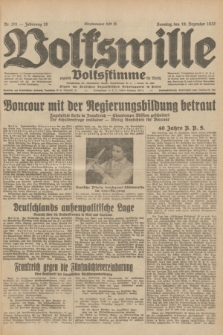 Volkswille : zugleich Volksstimme für Bielitz : Organ der Deutschen Sozialistischen Arbeitspartei in Polen. Jg.18, Nr. 291 (18 Dezember 1932) + dod.