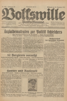 Volkswille : zugleich Volksstimme für Bielitz : Organ der Deutschen Sozialistischen Arbeitspartei in Polen. Jg.18, Nr. 298 (28 Dezember 1932) + dod.