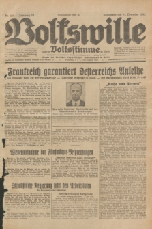 Volkswille : zugleich Volksstimme für Bielitz : Organ der Deutschen Sozialistischen Arbeitspartei in Polen. Jg.18, Nr. 301 (31 Dezember 1932) + dod.