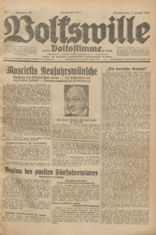 Volkswille : zugleich Volksstimme für Bielitz : Organ der Deutschen Sozialistischen Arbeitspartei in Polen. Jg.19, Nr. 2 (3 Januar 1933) + dod.