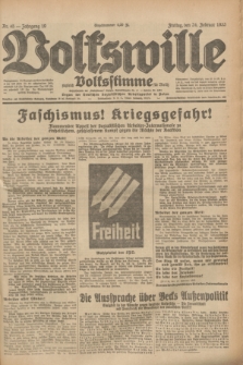 Volkswille : zugleich Volksstimme für Bielitz : Organ der Deutschen Sozialistischen Arbeitspartei in Polen. Jg.19, Nr. 45 (24 Februar 1933) + dod.