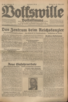 Volkswille : zugleich Volksstimme für Bielitz : Organ der Deutschen Sozialistischen Arbeitspartei in Polen. Jg.19, Nr. 69 (24 März 1933) + dod.