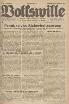 Volkswille : Organ der Deutschen Sozialistischen Arbeiterpartei in Polen. Jg.19, Nr. 159 (2 September 1933) + dod.