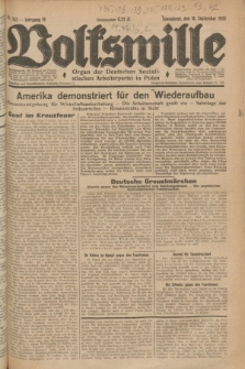 Volkswille : Organ der Deutschen Sozialistischen Arbeiterpartei in Polen. Jg.19, Nr. 163 (16 September 1933) + dod.