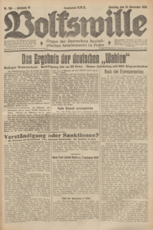 Volkswille : Organ der Deutschen Sozialistischen Arbeiterpartei in Polen. Jg.19, Nr. 186 (14 November 1933)