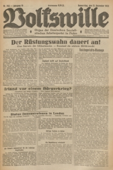 Volkswille : Organ der Deutschen Sozialistischen Arbeiterpartei in Polen. Jg.19, Nr. 202 (21 Dezember 1933)
