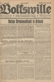 Volkswille : Organ der Deutschen Sozialistischen Arbeiterpartei in Polen. Jg.20, Nr. 7 (16 Januar 1934)