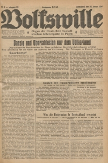 Volkswille : Organ der Deutschen Sozialistischen Arbeiterpartei in Polen. Jg.20, Nr. 9 (20 Januar 1934) + dod.