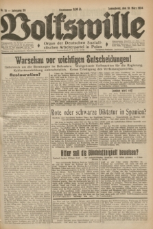 Volkswille : Organ der Deutschen Sozialistischen Arbeiterpartei in Polen. Jg.20, Nr. 19 (10 März 1934) + dod.