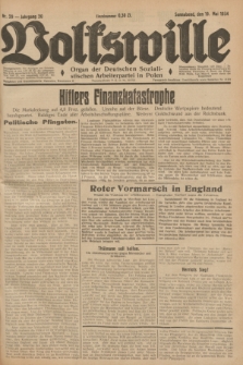 Volkswille : Organ der Deutschen Sozialistischen Arbeiterpartei in Polen. Jg.20, Nr. 29 (19 Mai 1934) + dod.