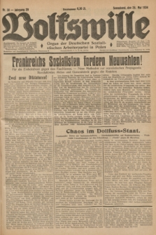 Volkswille : Organ der Deutschen Sozialistischen Arbeiterpartei in Polen. Jg.20, Nr. 30 (26 Mai 1934) + dod.