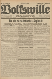 Volkswille : Organ der Deutschen Sozialistischen Arbeiterpartei in Polen. Jg.20, Nr. 49 (6 Oktober 1934) + dod.