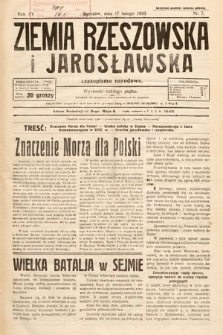 Ziemia Rzeszowska i Jarosławska : czasopismo narodowe. 1933, nr 7