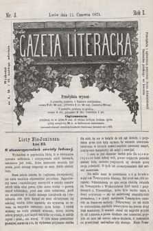 Gazeta Literacka. R.1, nr 3 (11 czerwca 1871)
