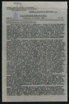 Biuletyn Prasowy. R.11, nr 29 (6 sierpnia 1943)