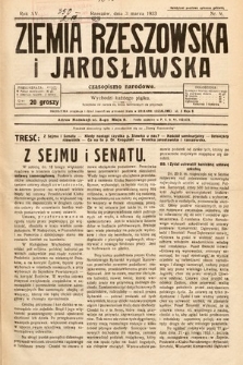 Ziemia Rzeszowska i Jarosławska : czasopismo narodowe. 1933, nr 9
