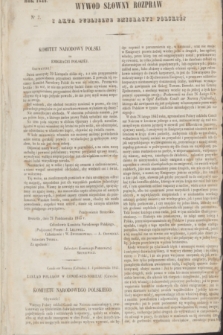 Wywod Słowny, Rozpraw i Akta Publiczne Emigracyi Polskiéj. 1843, № 2 (18 października)