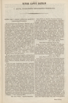 Wywod Słowny, Rozpraw i Akta Publiczne Emigracyi Polskiéj. 1844, № 7 (21 marca)