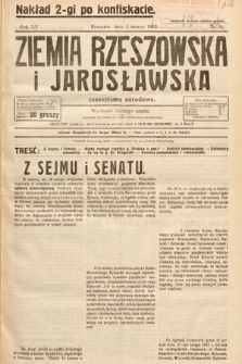 Ziemia Rzeszowska i Jarosławska : czasopismo narodowe (nakład drugi po konfiskacie). 1933, nr 9