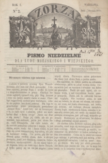 Zorza : pismo niedzielne dla ludu miejskiego i wiejskiego. R.1, Ner 2 (1 stycznia 1866)
