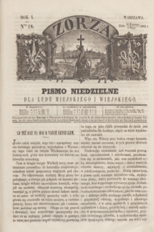 Zorza : pismo niedzielne dla ludu miejskiego i wiejskiego. R.1, Ner 18 (23 kwietnia 1866)