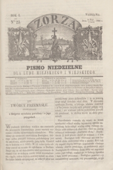 Zorza : pismo niedzielne dla ludu miejskiego i wiejskiego. R.1, Ner 23 (28 maja 1866)