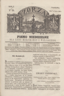 Zorza : pismo niedzielne dla ludu miejskiego i wiejskiego. R.1, Ner 26 (18 czerwca 1866)