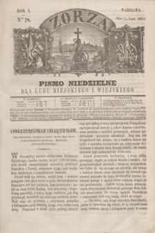 Zorza : pismo niedzielne dla ludu miejskiego i wiejskiego. R.1, Ner 28 (2 lipca 1866)