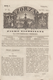Zorza : pismo niedzielne dla ludu miejskiego i wiejskiego. R.1, Ner 31 (23 lipca 1866)