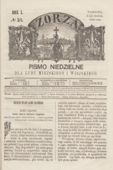 Zorza : pismo niedzielne dla ludu miejskiego i wiejskiego. R.1, № 50 (3 grudnia 1866)