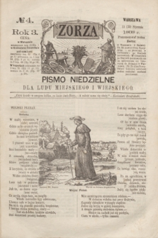 Zorza : pismo niedzielne dla ludu miejskiego i wiejskiego. R.3, № 4 (25 stycznia 1868)